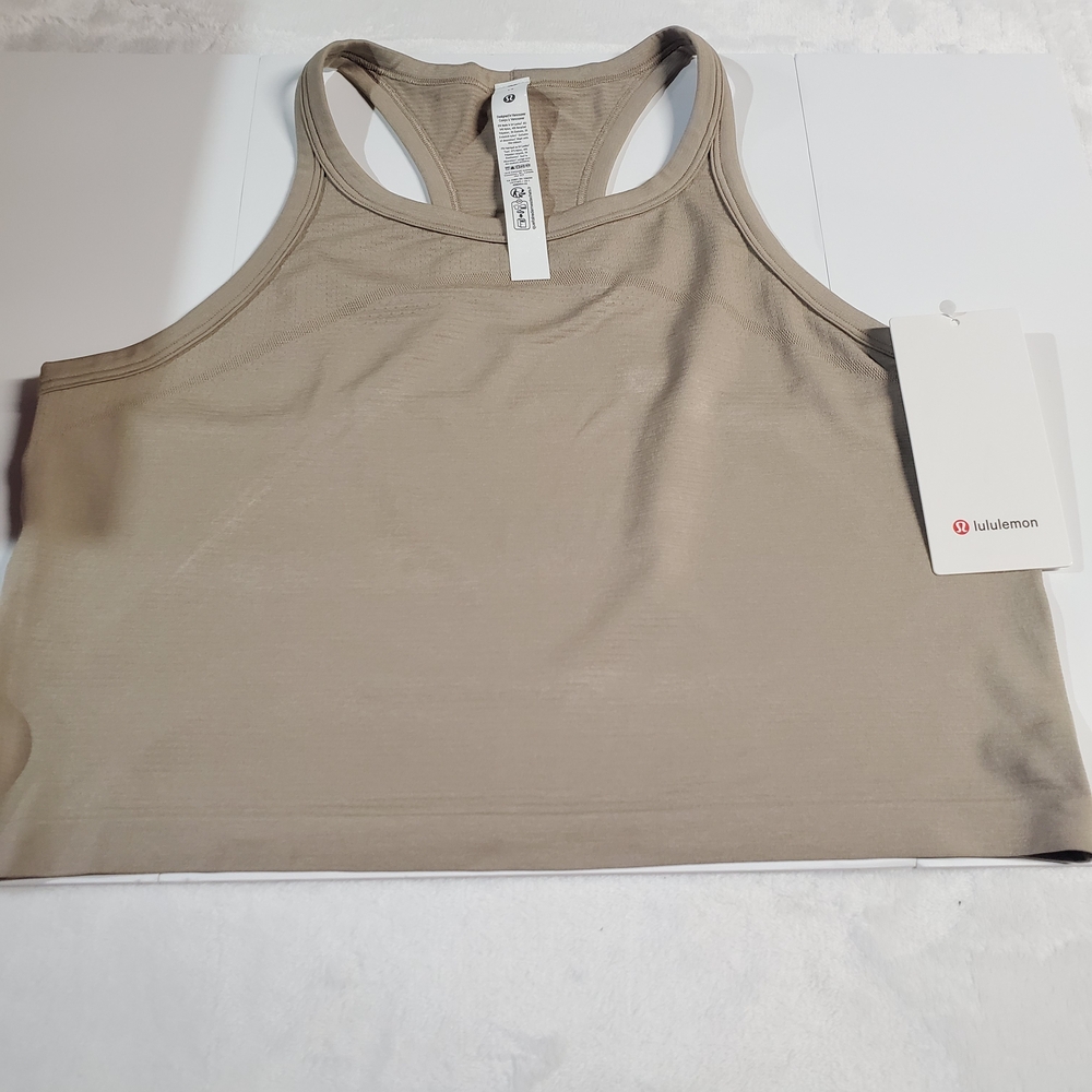 lululemon athletica Taupe Racerback Tank Top
